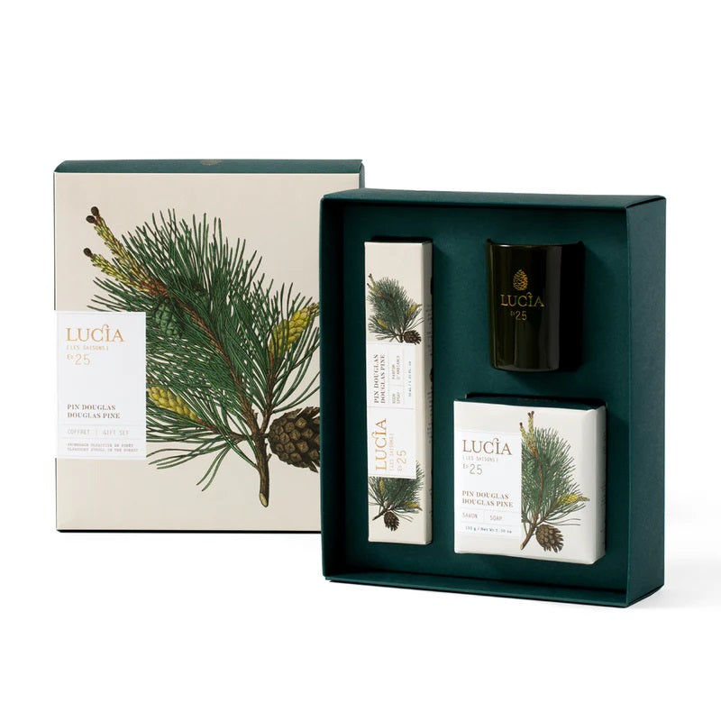 Lucia Les Saisons Douglas Pine Gift Set inside