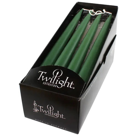 10" Pine Green Taper Candles