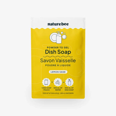 Plastic Free Dish Soap - Powder To Gel (Choose Scent) - Cleaner - Nature Bee