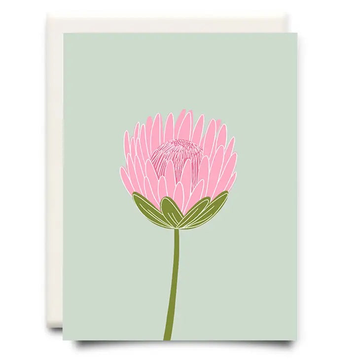 Inkwell Cards - Protea Pink Flower Card General