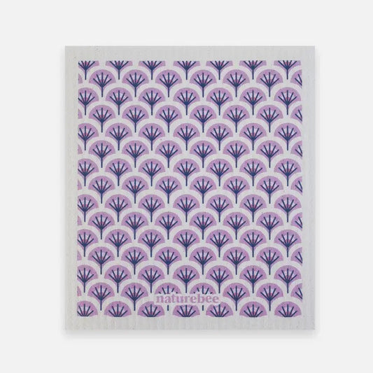 Nature Bee - Purple Geometric Swedish Dish Cloth