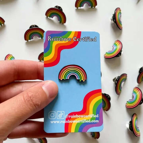 Rainbow LGBTQ Pride Enamel Pin - Pin - Rainbow Certified
