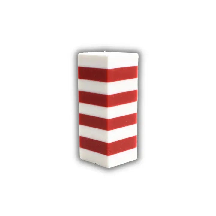 Mini Candy Cane Bar Soap in red and white
