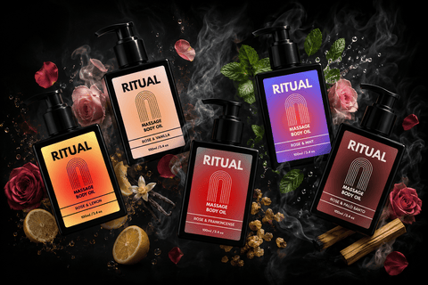 Ritual Massage Oil - Rose + Mint - Body Oil - Bare Skin Bar