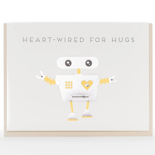 Porchlight Letterpress - Robot Hug Greeting Card
