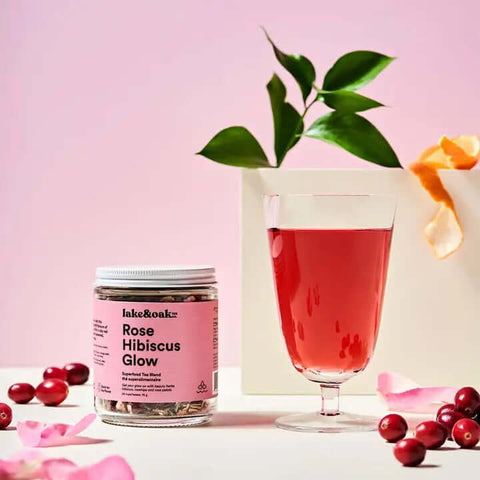 Rose Hibiscus Glow Tea - Tea - Lake & Oak Tea