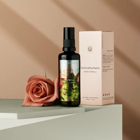 Rose Neroli Spray Deodorant with box