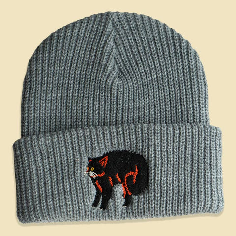 Scaredy Cat Shaker Stitch Beanie - Hat - Stay Home Club