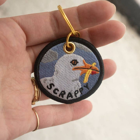 Scrappy Seagull Embroidered Keychain - Keychain - Stay Home Club