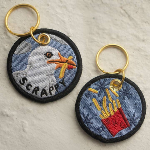 Scrappy Seagull Embroidered Keychain - Keychain - Stay Home Club