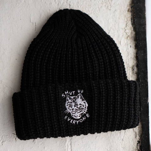 Shut Up Everyone Chunky Knit Beanie - Hat - Stay Home Club