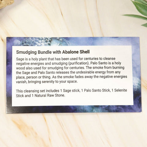 Smudging Kit with Abalone Shell - Sage - The Local Boom Gift Shop