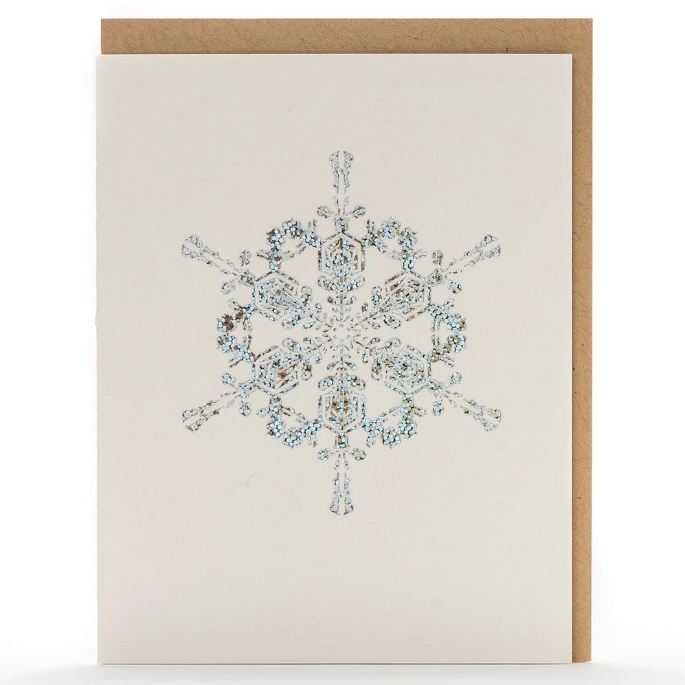 Porchlight Letterpress - Snowflake Christmas Card