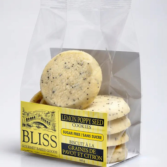 Bliss Gourmet Baked Goods - Sugar Free Lemon Poppy Seed Cookies