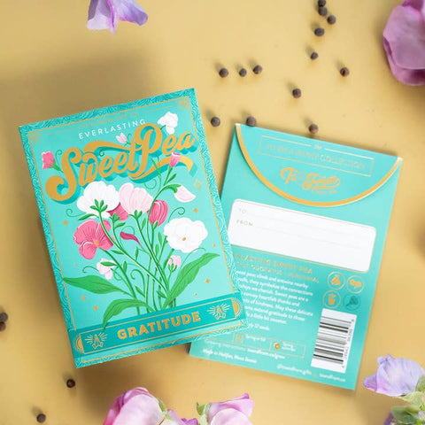 Sweet Pea (Gratitude) - Floriography Seed Packet - Soil - To & From Gift Co.
