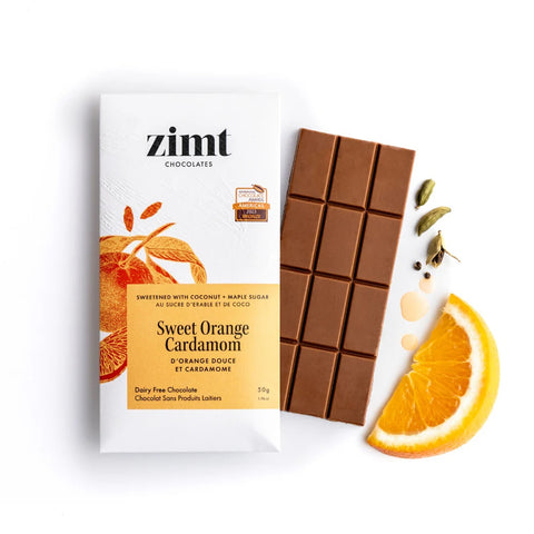 Sweet Orange Cardamom Chocolate Bar