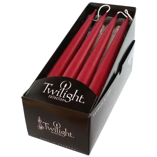 10" Light Burgundy Taper Candles