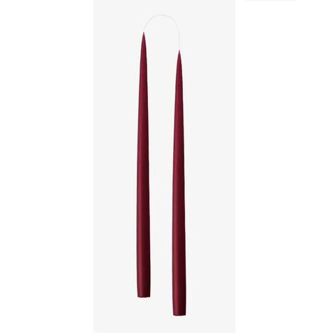 10" Light Burgundy Taper Candles