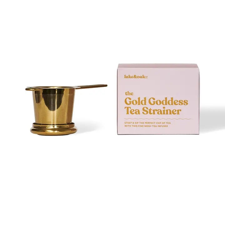 Gold Goddess Tea Strainer with box