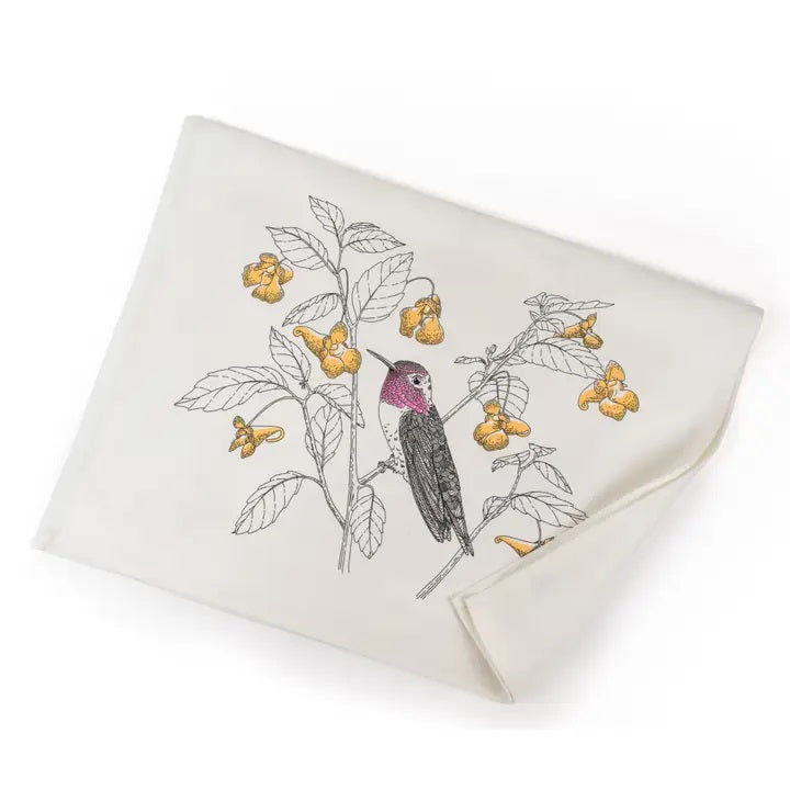 Porchlight Letterpress - Hummingbird Tea Towel