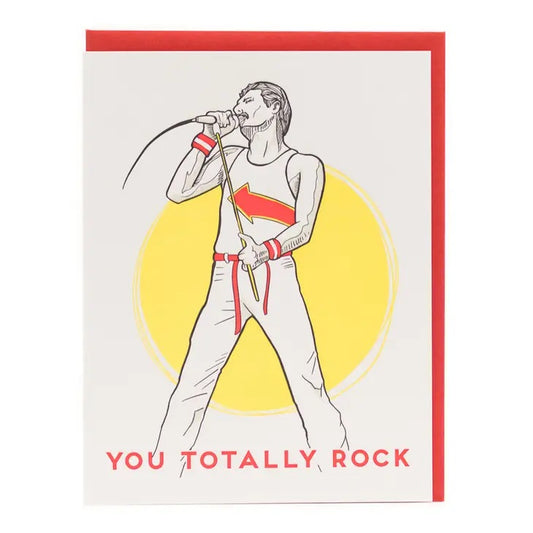 Porchlight Letterpress - You Totally Rock Card