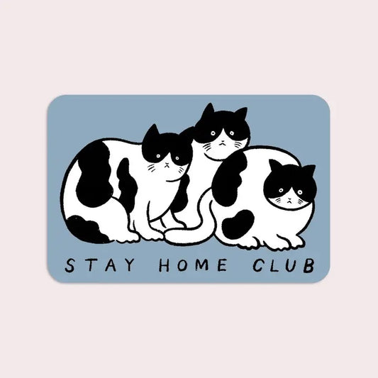 Stay Home Club - Tuxedo Cats Sticker