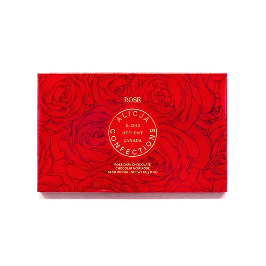 Rose Vegan Dark Postcard Chocolate Bar