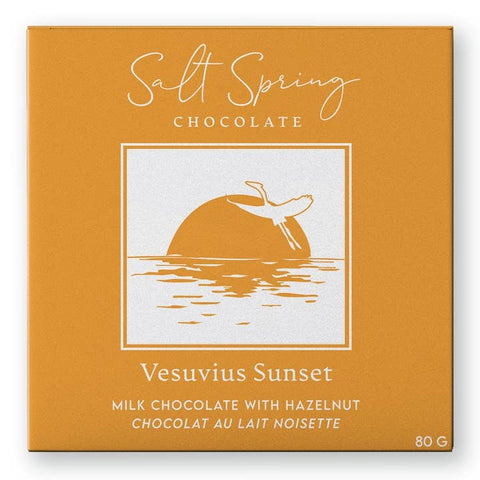 Vesuvius Sunset Hazelnut Bar - Chocolate - Salt Spring Chocolate
