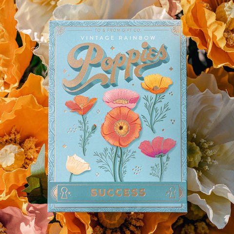 Vintage Rainbow Poppies (Success) - Floriography Seed Packet - Soil - To & From Gift Co.