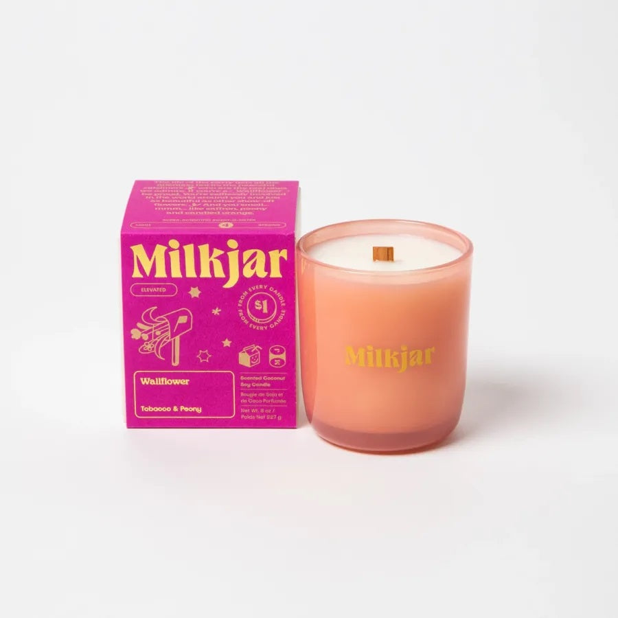 Milk Jar - Wallflower Candle
