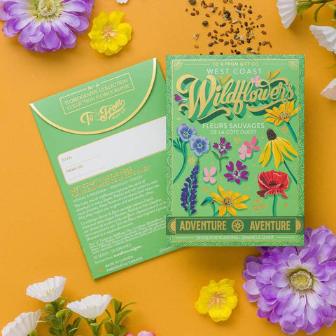 West Coast Wildflowers Seed Packet (Adventure) Gold Foil - Soil - To & From Gift Co.