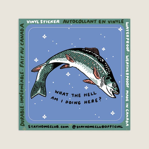 What the Hell Fish Vinyl Sticker - Sticker - Stay Home Club