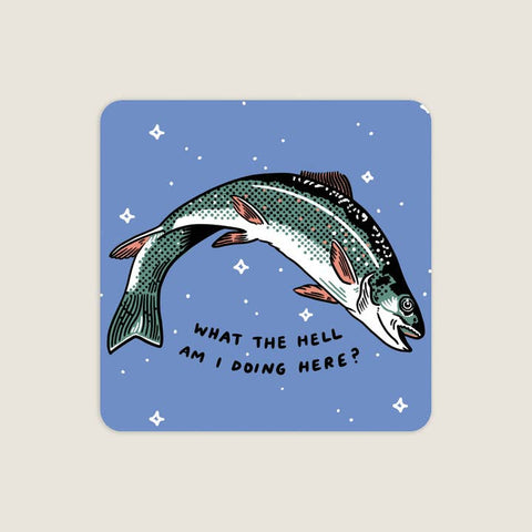 What the Hell Fish Vinyl Sticker - Sticker - Stay Home Club