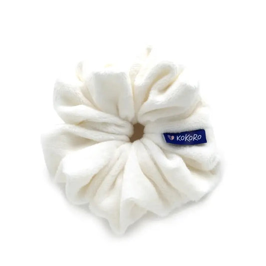 Kokoro - White Minky Oversized Scrunchie 