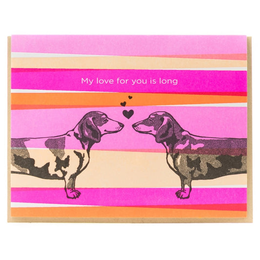 Porchlight Letterpress - Wiener Dog Card