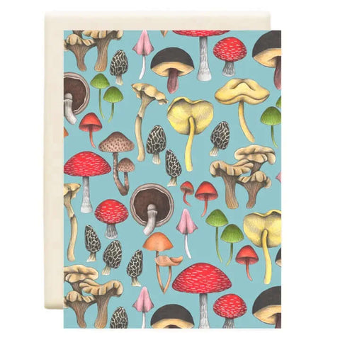 Wild Mushrooms Card - Greeting Card - Inkwell Cards