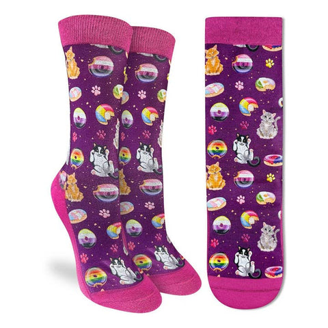 Women’s Kitties & Donuts LGBTQ Socks - Socks - Good Luck Sock