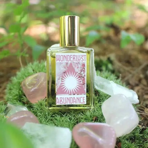 Abundance Perfume Oil with rose quartz