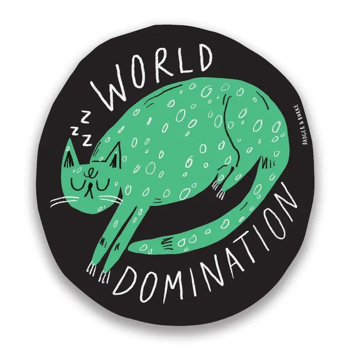 World Domination Cat Sticker