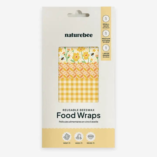 Nature Bee - Yellow Themed Beeswax Wraps