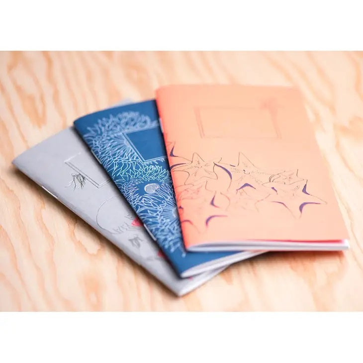Porchlight Letterpress - Aquatic Pocket Notebooks (Set of 3)