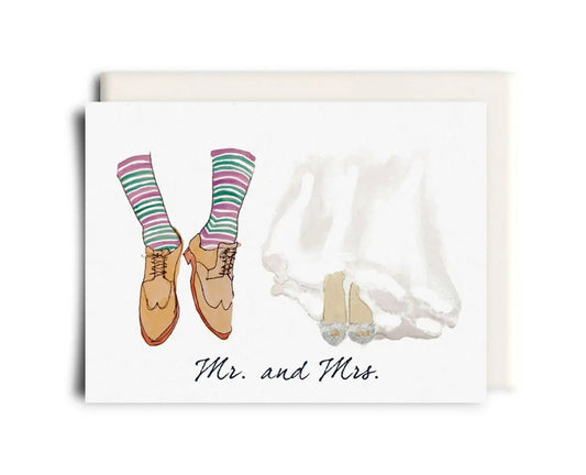 Inkwell Cards - Mr. and Mrs Wedding Card