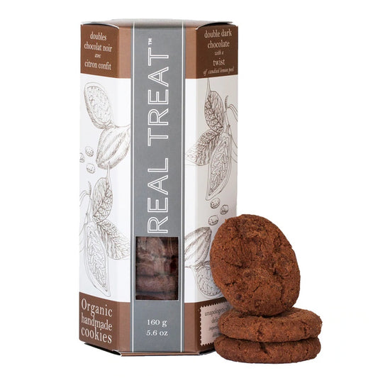 real treat chocolate cookies in package