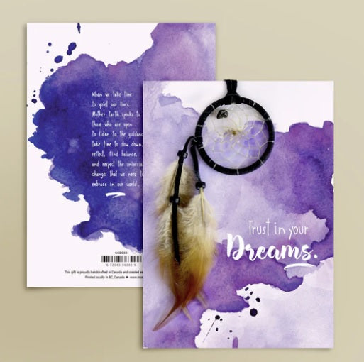 Monague Native Crafts - Trust Dreams Dream Catcher Card