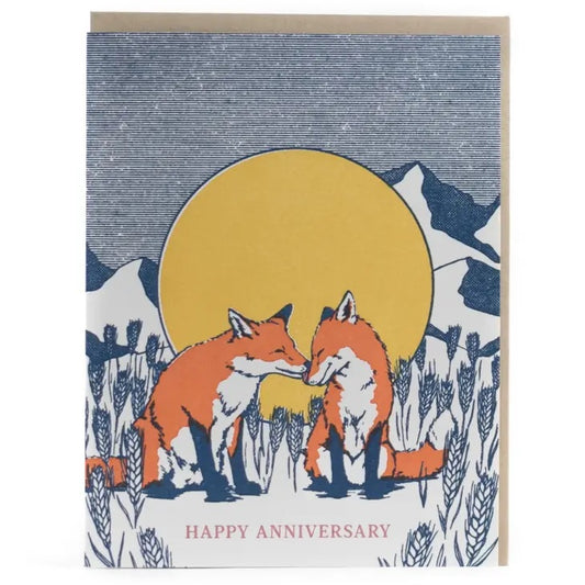 Porchlight Letterpress - Fox Anniversary