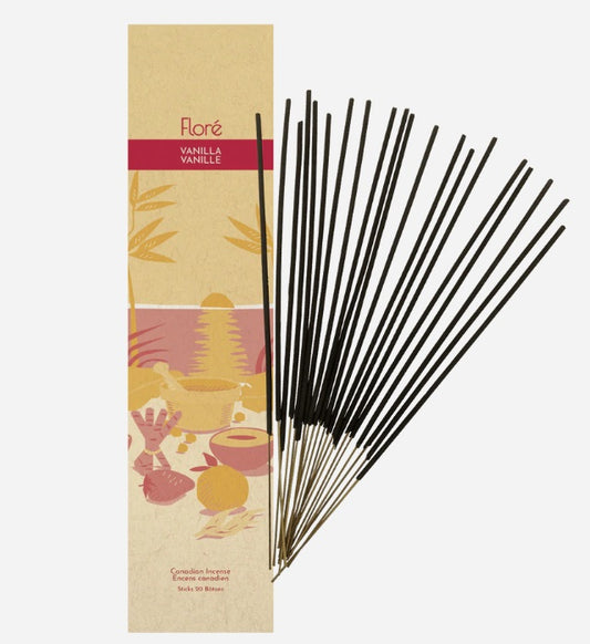 20 pack of vanilla incense sticks by flore